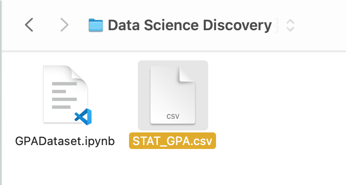 Photo showing a new CSV file