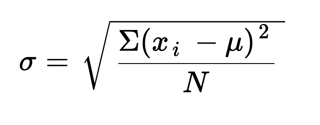 population standard deviation formula